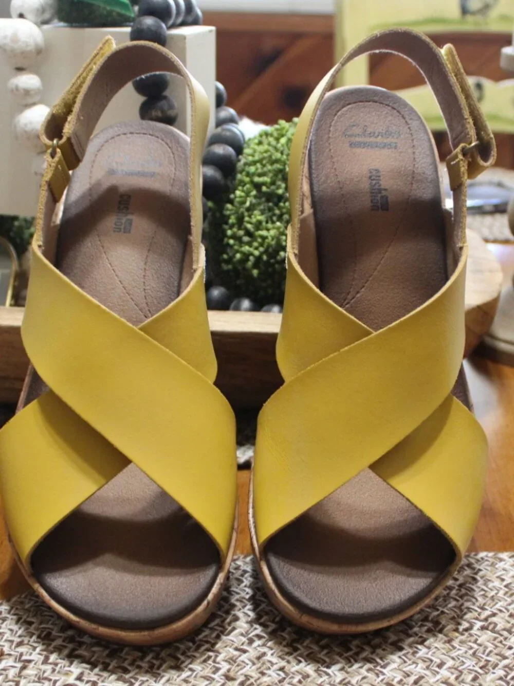 NWT CLARKS Stasha Hale Sandal Wedges 9 1/2 WIDE STUNNING! - Picture 12 of 16